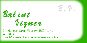 balint vizner business card